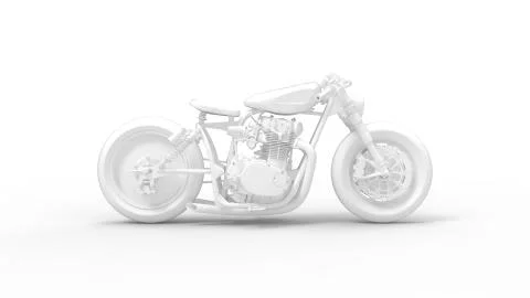 3d rednering of a computer generated model of a cruiser motorcycle 스톡 일러스트