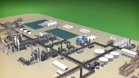 3d refinery Stock Footage 83725526