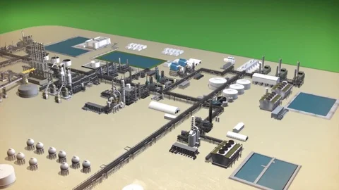 3d refinery Stock Footage 83725582