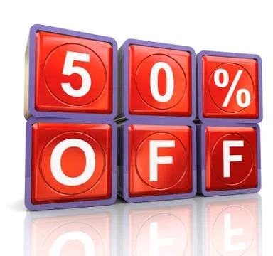 3d reflective 50% of Stock Illustration