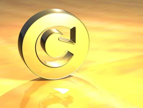 3d refresh gold sign Stock Illustration