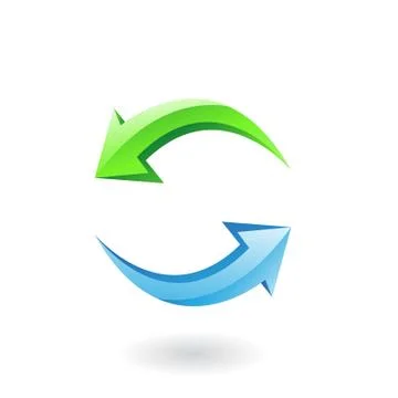 3d refresh icon Stock Illustration