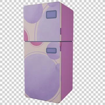 3D Refrigerator Isolated Object Stock Illustration