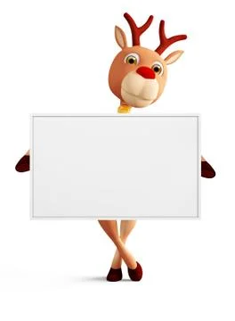 3d Reindeer for Christmas Stock Illustration