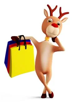 3d Reindeer for Christmas Stock Illustration