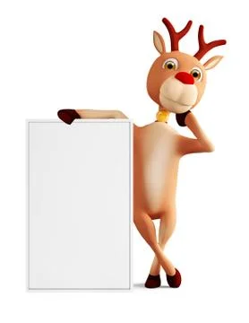 3d Reindeer for Christmas Illustrazione stock