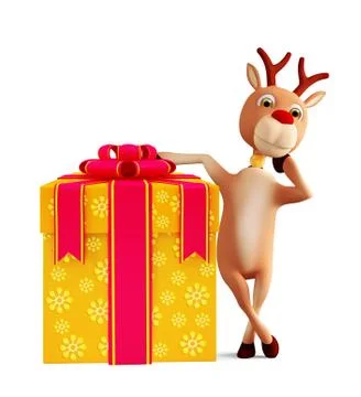 3d Reindeer for Christmas Stock Illustration
