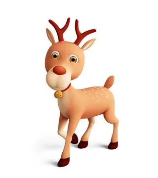 3d Reindeer for Christmas Illustrazione stock