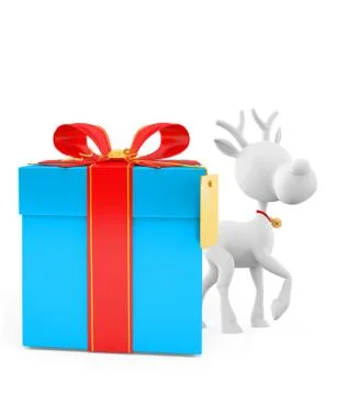 3d Reindeer for Christmas Stock Illustration
