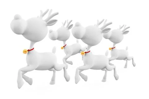 3d Reindeer for Christmas Stock Illustration