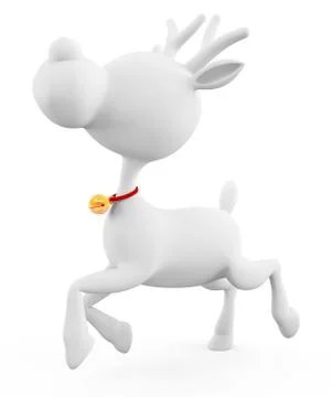 3d Reindeer for Christmas Stock Illustration