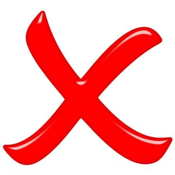 3D Rejected Sign Stock Illustration