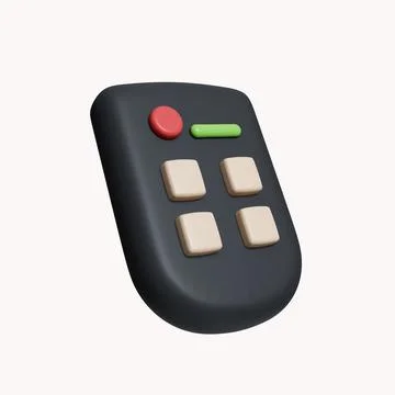 3d remote control. tv connection. icon isolated on white background. 3d Stock Illustration