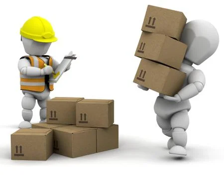 3d removal men Stock Illustration