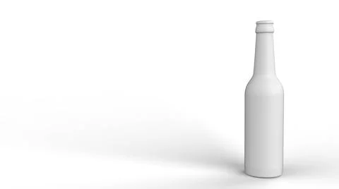3d rende rof a beer bottle on a white background. Modern design Stock Illustration