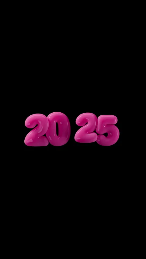 3D render of 2025 New Year numbers in the form Stock Footage 285661800