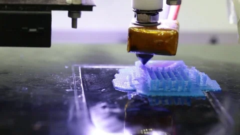 3D Render of 3 Dimensional Printer machine. Stock Footage 76507034