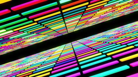 3d render. 3d abstract creative festive background multicolored columns flashing Stock Illustration