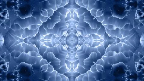 3d render. 3d abstract shape like star or flower, symmetrical structure of black 库存插图