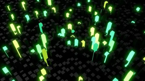 3d render. 3d abstract simple geometric dark background with black rectangles on Stock Illustration