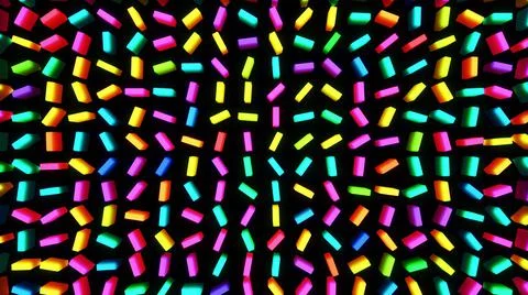 3d render. 3d abstract simple geometric background with multicolor rectangles on Illustrazione stock