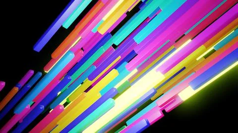 3d render. 3d abstract simple geometric background with multicolor rectangles Ilustración de archivo