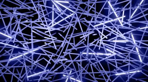 3d render. 3d abstract simple geometric background with blue blocks like light イラスト素材