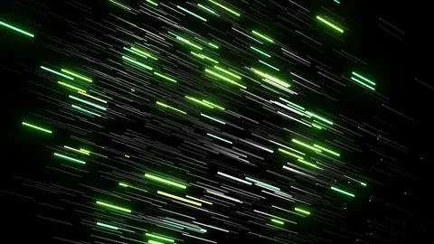 3d render. 3d abstract simple geometric background with green rectangles like イラスト素材