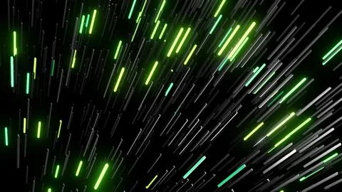 3d render. 3d abstract simple geometric background with green rectangles like Stock Illustration