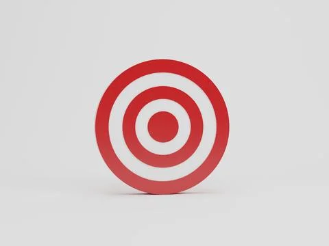 3d render, 3d illustration. Darts target or goal of success. Business targe.. Stock Illustration