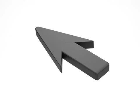 3d render, 3d illustration. Mouse arrow icon. Geometric minimal cursor symb.. Stock Photos
