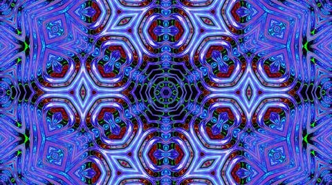 3d render. 3D stylish looped abstract bg. Liquid iridescent symmetrical pattern Illustrazione stock