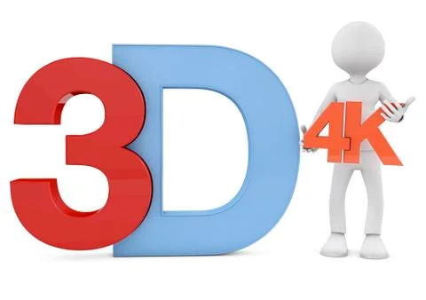 3d render of the 3d text Stock Illustration
