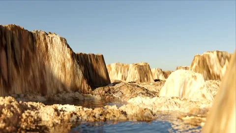 3D render 4K video animation of beautiful landscape scenery view. Stock Footage 176122958