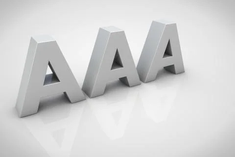3d render aaa financial credit notation Stock Illustration