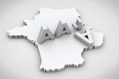3d render aaa financial credit notation Stock Illustration