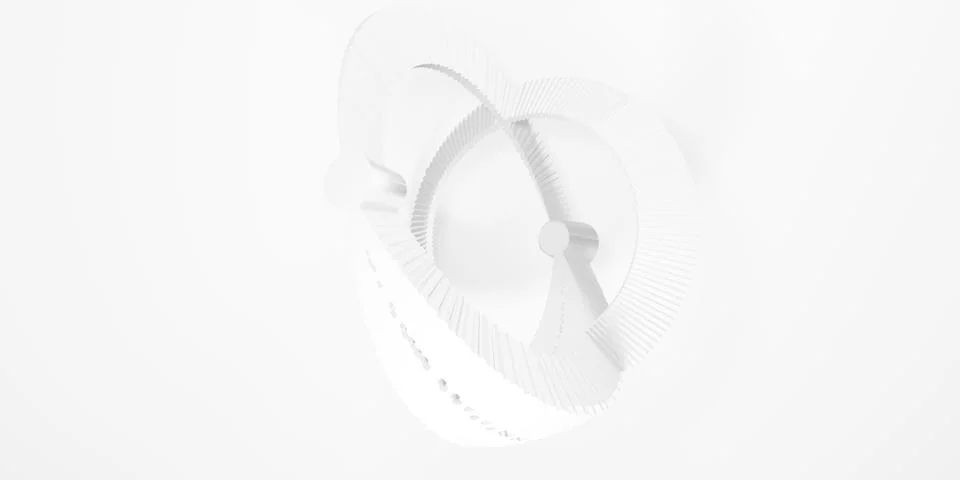 3d render. Abstact geometric shape with white background for bussiness Ilustración de archivo
