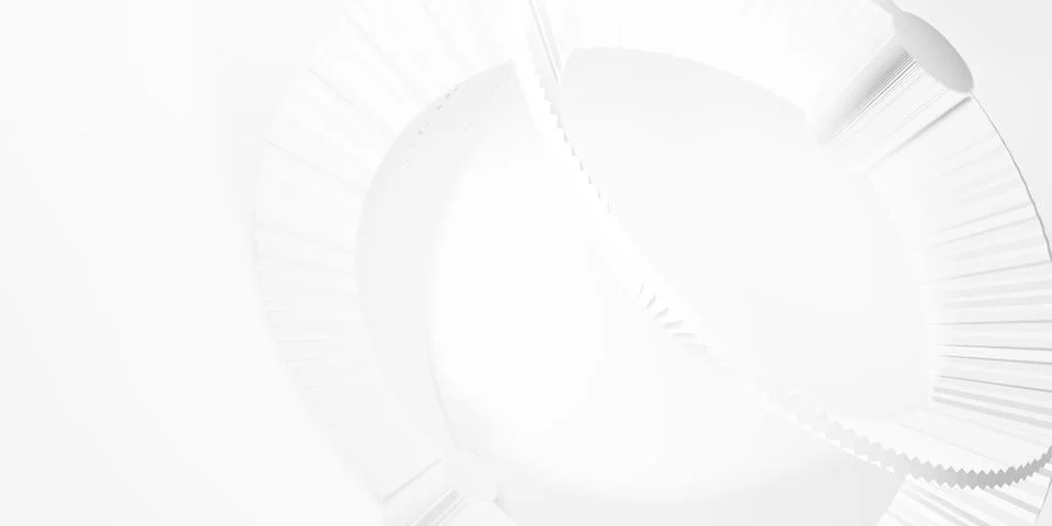 3d render. Abstact geometric shape with white background Stock Illustration