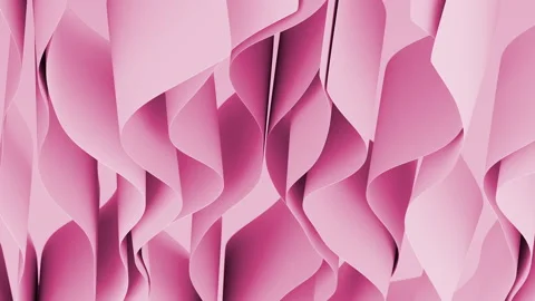 3D render of abstract animation of beautiful ribbons with slow wavy effect Stock Footage 284173496