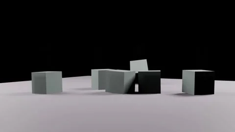 3d Render abstract animation of cube. Stock Footage 239965741