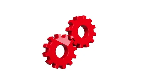 3D render of an abstract animation of a gear symbol. Stock Footage 153662935