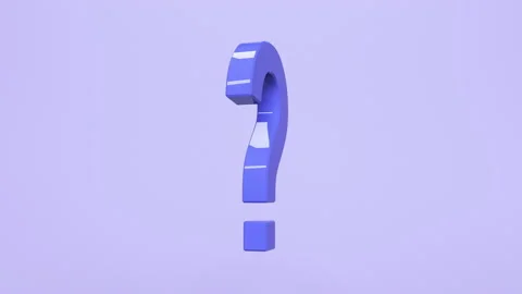 3D render of an abstract animation of a question symbol. Stock Footage 153543305