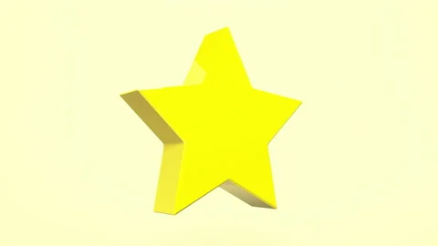3D render of an abstract animation of a star symbol. Stock Footage 153541903