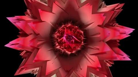 3d render abstract animation of symmetrical multicolor compound poly with struts Stock Footage 302987747