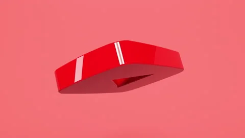 3D render of an abstract animation of a video tube symbol. Stock Footage 153543605