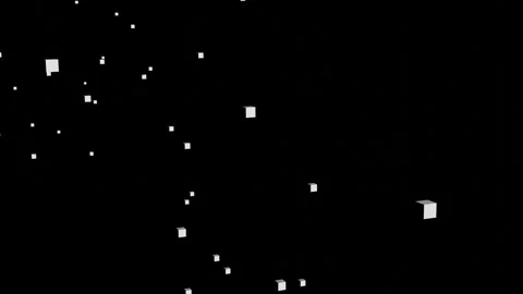 3D render Abstract Animation of white Cube with dark  background. Stock Footage 241504653