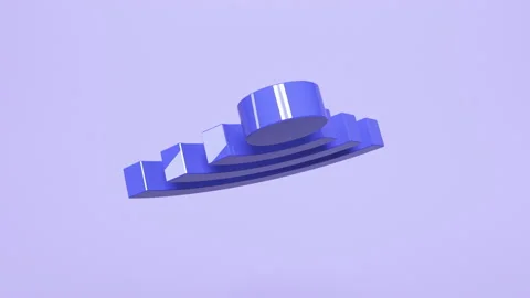 3D render of an abstract animation of a wifi symbol. Stock Footage 153539700