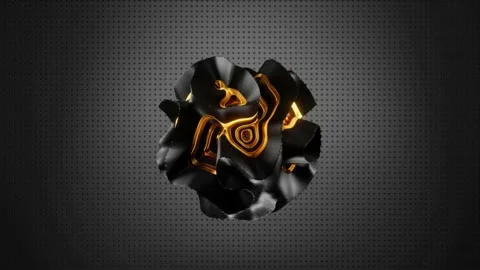 3d render of abstract art sphere metamorphosis in organic curve Stock Footage 239541424