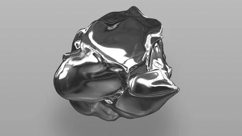 3d render of abstract art with surreal 3d organic alien ball or liquid substance Stock Footage 242429601