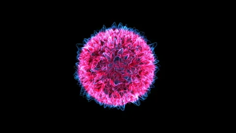 3D render abstract art video surreal alien ball flower in spherical round Stock Footage 282215844